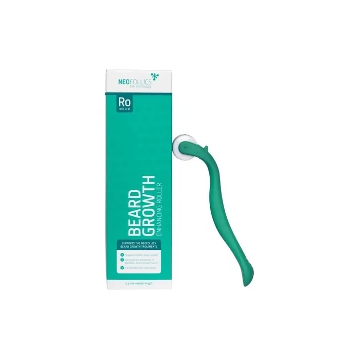 Neofollics Beard Growth Stimulating Roller with 540 0.5mm Microscopic Needles