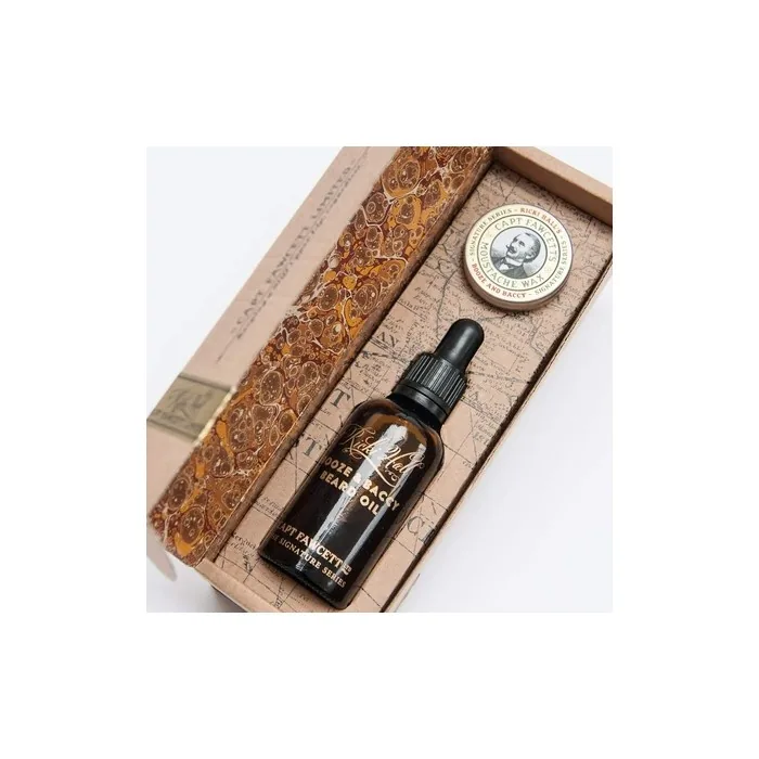 Ricki Hall Booze & Baccy Beard Oil & Moustache Wax Gift Set