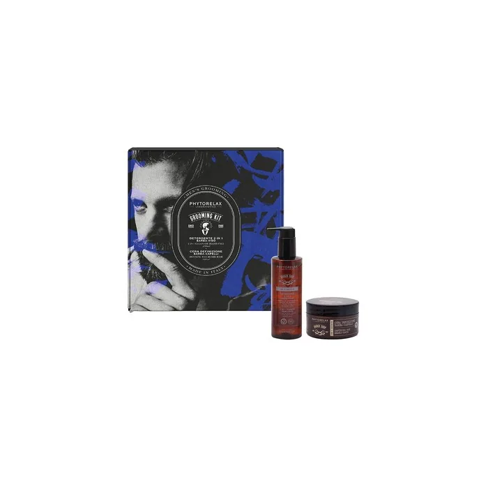 Phytorelax Grooming Kit - 2in1 Face Beard Cleanser And Beard-Hair Definition Wax