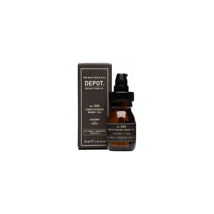 Depot N 505 Conditioning Beard Oil Leather & Wood 30ml Premium Beard Care