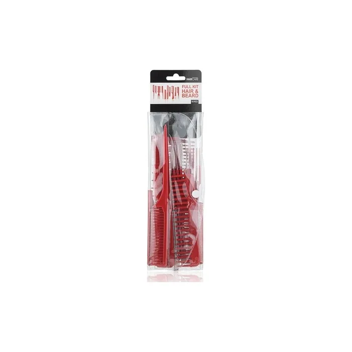Red Beard and Hair Comb Kit - Pack of 10