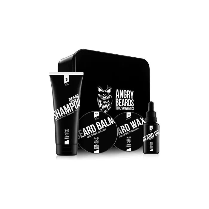Angry Beards Complete Beard Care Set for Growth & Styling