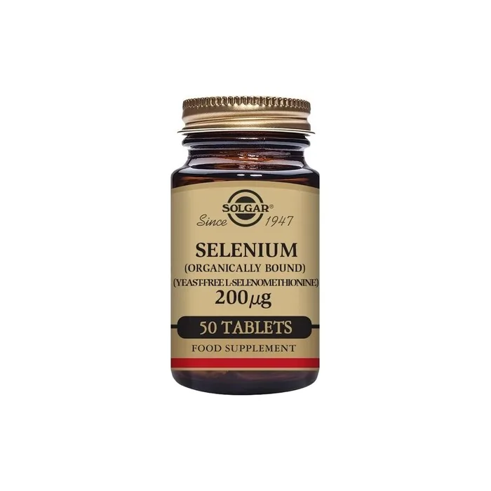 Solgar Selenium 200µg Tablets Healthy Hair and Nails Supports the Immune System Vegan and Gluten Free