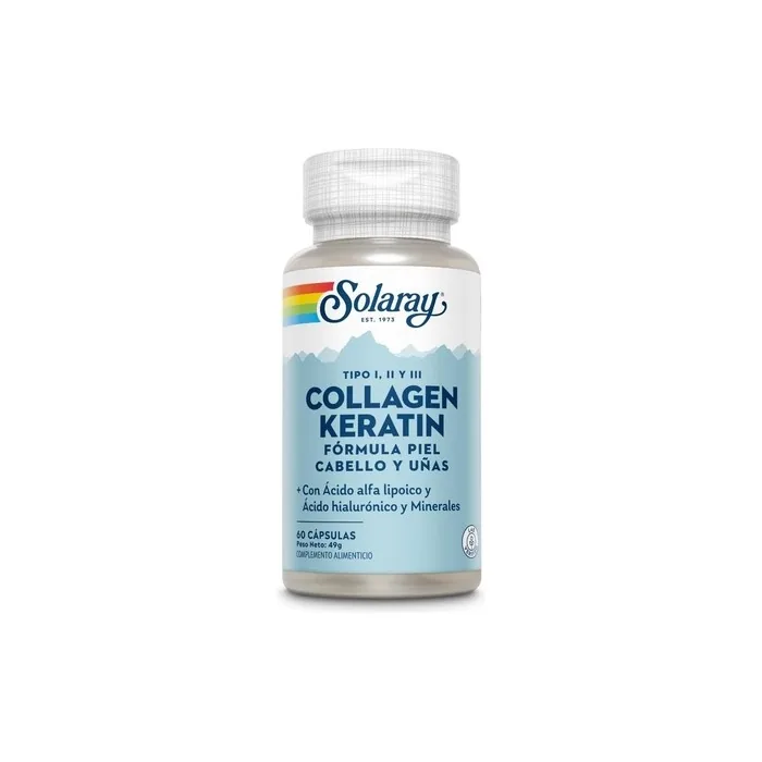 Solaray Collagen + Keratin Type I, II & III 60 Capsules