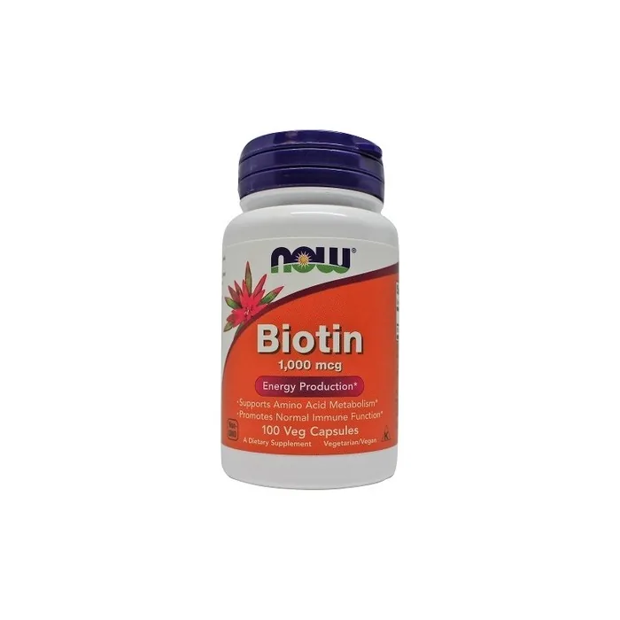 NOW Foods Biotin 1000mcg Vegetarian Capsules 100 Count