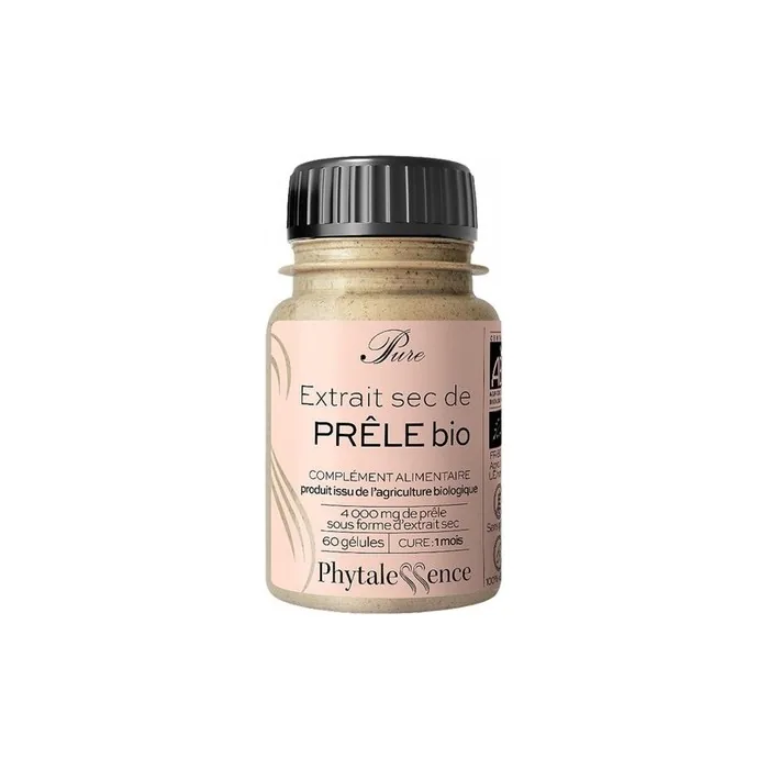 Phytalessence Pure Horsetail Organic Dietary Supplement 60 Capsules