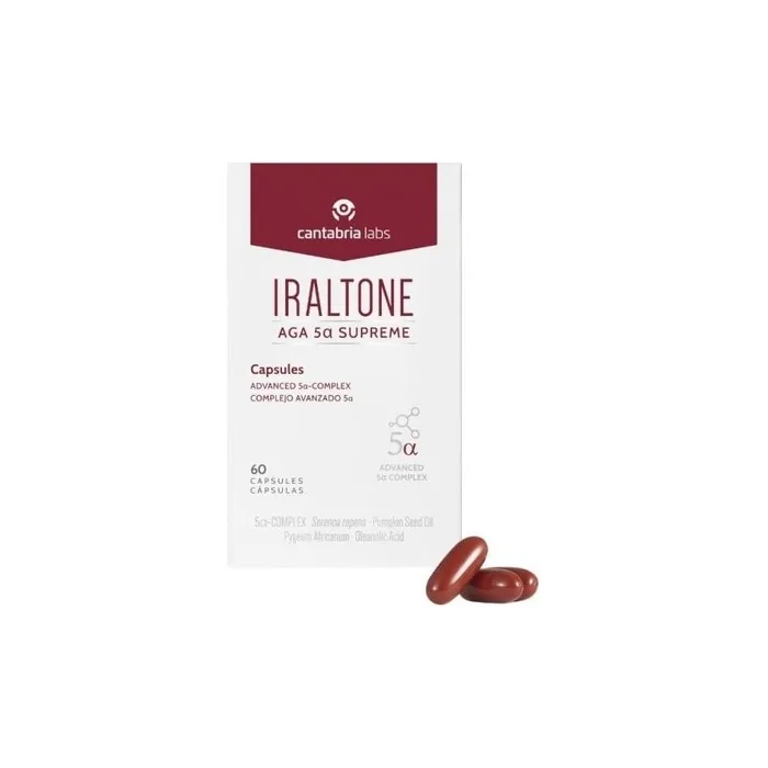 Cantabria Labs Iraltone AGA 5-Alfa Supreme Capsules for Chronic Hair Loss Treatment 60 Capsules