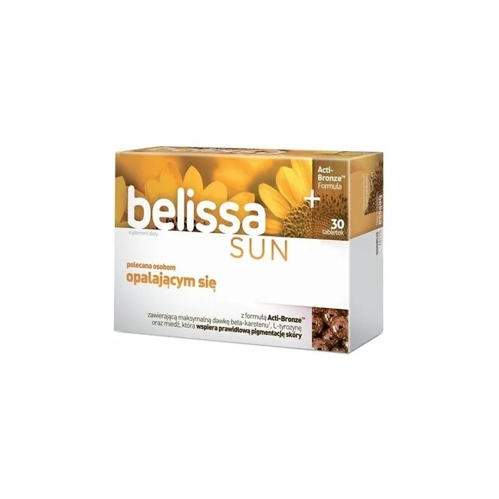 Belissa Sun Hair, Skin, Nails Supplement 30 Tablets with Beta-Carotene and Vitamins