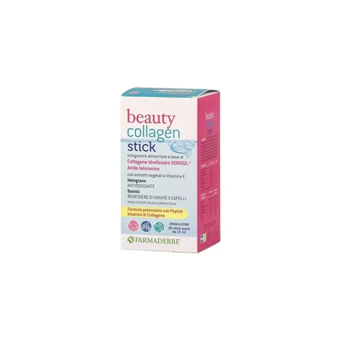 Farmaderbe Beauty Collagen Dietary Supplement for Skin 20 Sticks
