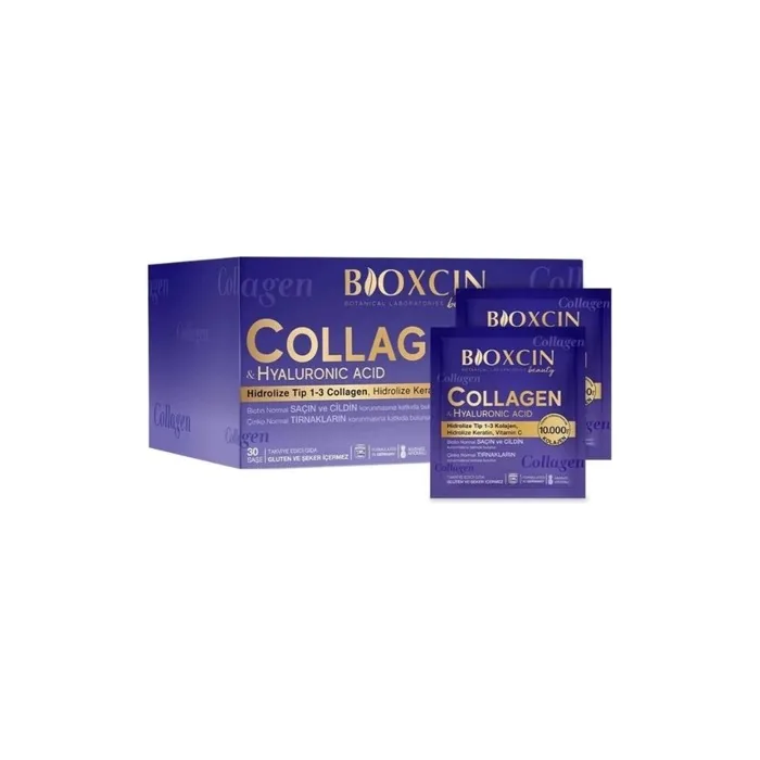 Bioxcin Collagen & Hyaluronic Acid Dietary Supplement for Healthy Hair and Skin