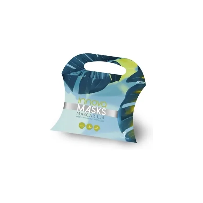 INNOVAFARM Washable Reusable Black Mask - Set of 2 Pieces
