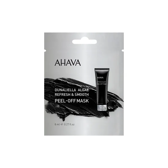 Ahava Dunaliella Algae Peel Off Mask - Helps Against Blackheads And Clogged Pores - Reduces Fatigue And Dullness Of The Skin - Single Use - Vegan - Alcohol And Paraben Free - 8ml