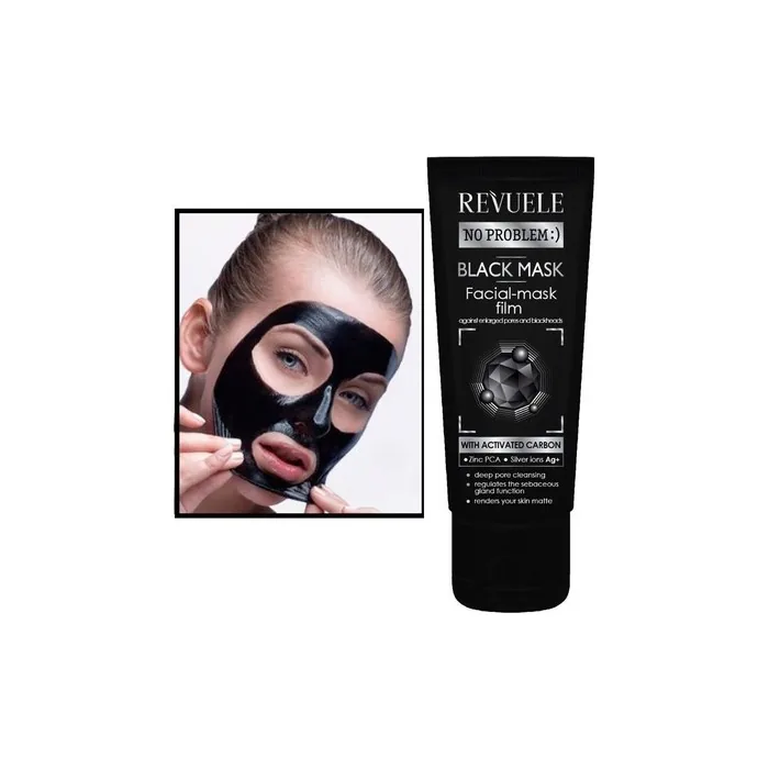 Revele Black Face Mask Zinc Peel Off Blackhead Remover Acne Cleansing 80ml