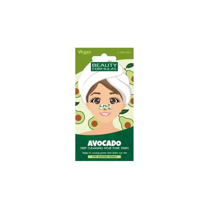 Beauty Formulas Avocado Deep Cleansing Nose Patches 6 Pieces