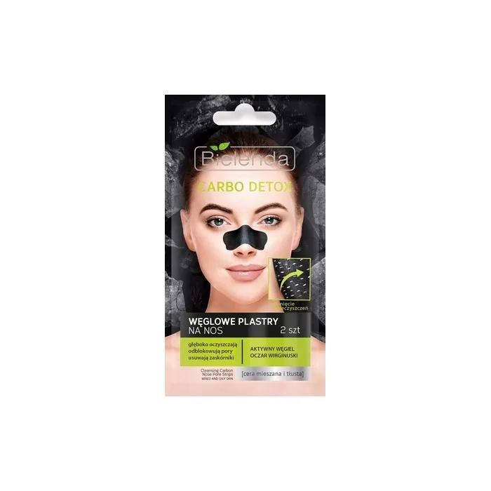 Bielenda Carbo Detox Cleansing Carbon Nose Pore Strips for Mixed and Oily Skin