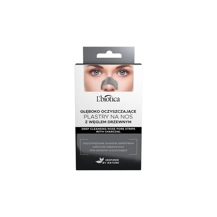 L'Biotica Deep Cleansing Nose Strips With Charcoal - 3 Pieces