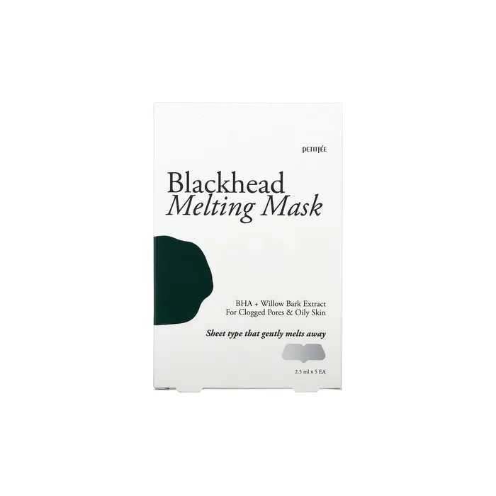Petitfee Blackhead Melting Mask - 5 Patches, 25 Ml Each, Total 50 G