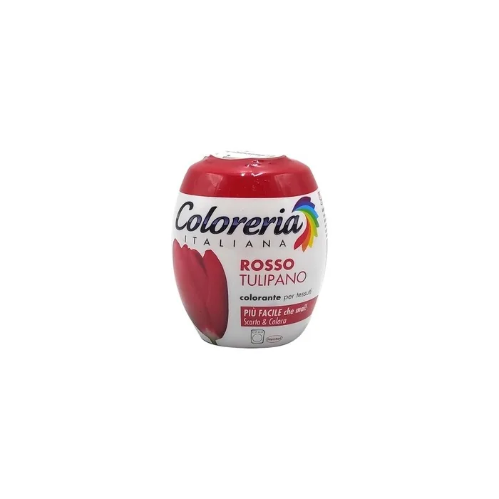Coloreria Italiana Grey Dye for Fabrics and Clothes in The Washing Machine Tulip Red