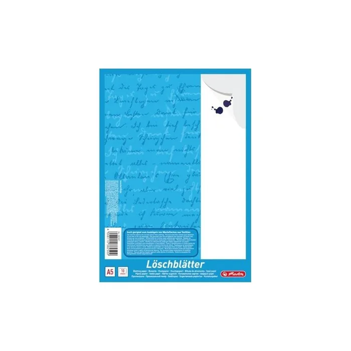 Herlitz Blotting Paper A5 80g 10 Sheets - Multicolor