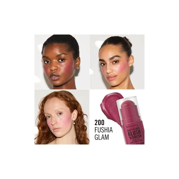 Rimmel Multi Tasker Blush'n'Brush Dual-Ended Blush Stick with Built-In Brush