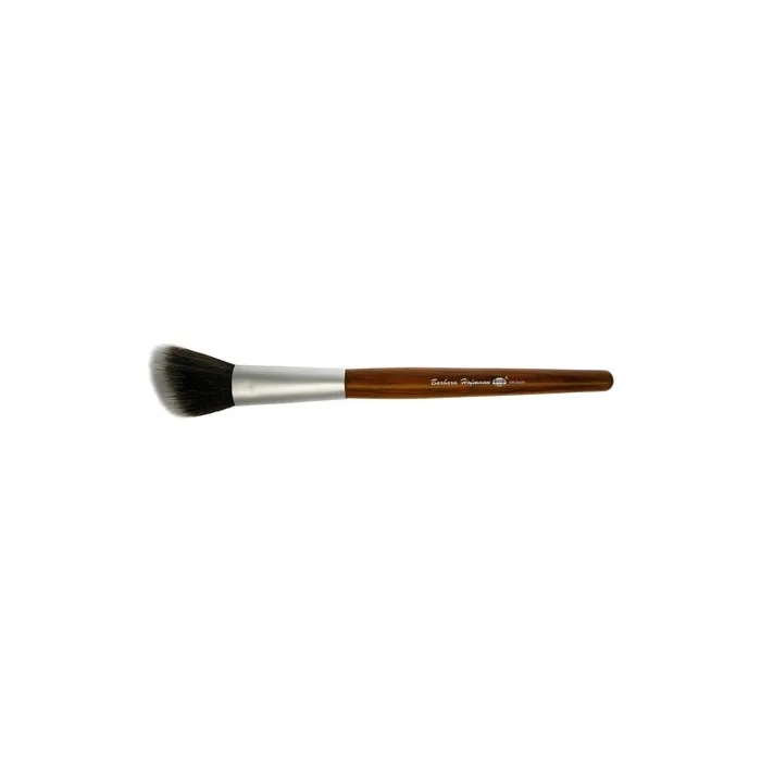 Redwood Sloping Blusher Brush with High-Tech Hair Textured Brown Wooden Handle