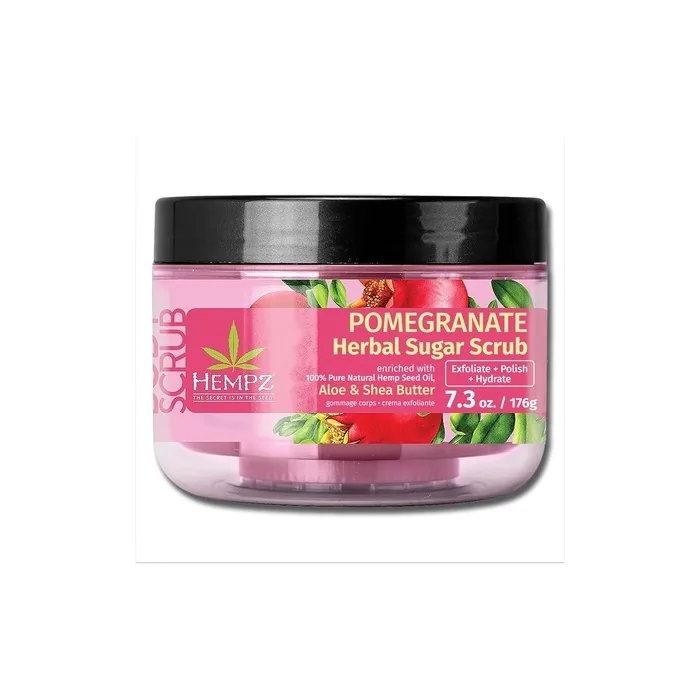 Hempz Sugar Body Scrub Pomegranate All Natural Exfoliating Shea Butter