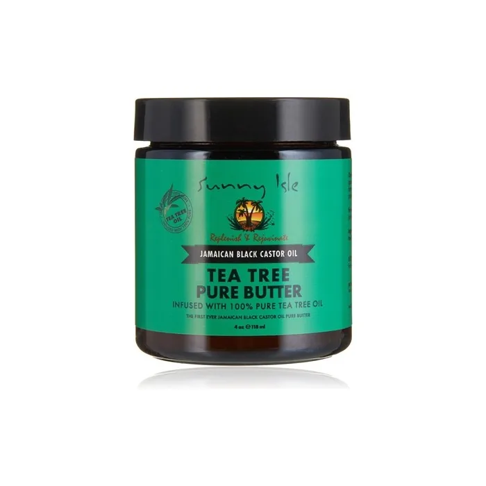 Sunny Isle Jamaican Black Castor Oil Pure Butter Infused With Tea Tree Oil 4oz