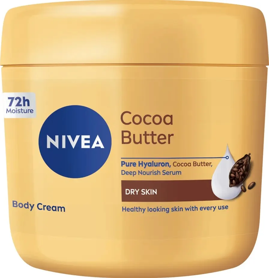NIVEA Cocoa Butter Body Cream 400ml - Nourishing Moisturizer for Dry Skin