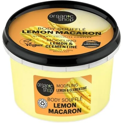 Organic Shop Lemon Macaron Body Souffle Modeling With Lemon And Clementine 250ml