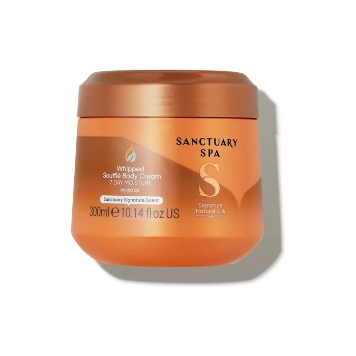 Sanctuary Spa Whipped Soufflé Body Cream No Mineral Oil Vegan Moisturizer for Dry Skin 300ml