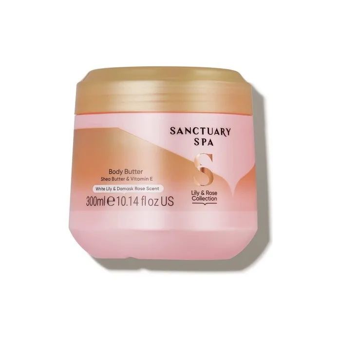 Sanctuary Spa Lily & Rose Body Butter for Women Shea Body Moisturiser 300ml