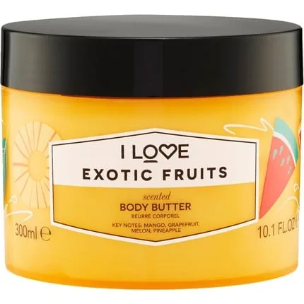 I Love Exotic Fruits Scented Body Butter with Shea Butter and Coconut Oil