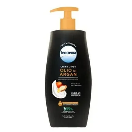 Leocrema Argan Body Cream 500ml - Moisturizing Formula with 100% Organic Argan Oil