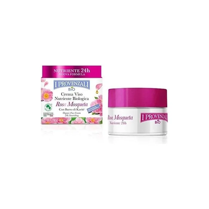 I Provenzali Mosqueta Rose Organic Nutrient Cream with Shea Butter 50ml