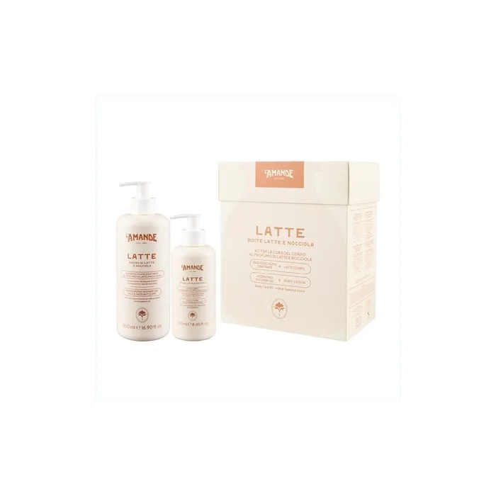 L'Amande Body Kit with Hazelnut Gift Set 500ml and 250ml