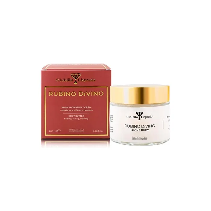 Anti-Aging Dark Body Butter with Ruby Powder, Jojoba Oil, Wheat Germ Oil, Hyaluronic Acid, Collagen, Argan Oil, Shea Butter 200ml