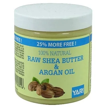 Yari 100 Raw Natural Shea Butter & Argan Oil 250ml