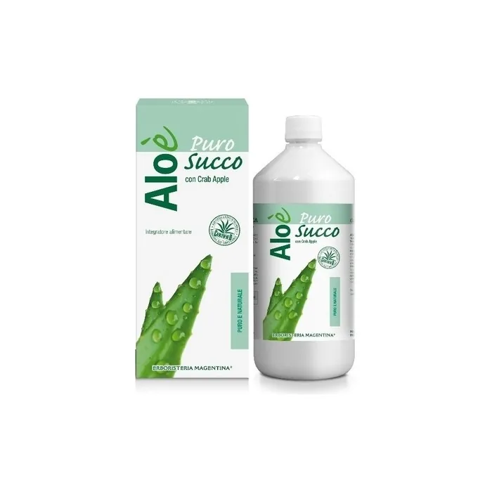 Erboristeria Magentina Pure Aloe Vera Juice Organic Detox Supplement 1 Liter