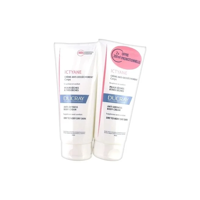 Ducray Ictyane Emollient Nutritive Cream For Face And Body 200ml