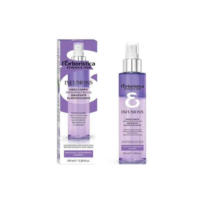 L'Erboristica Di Athena's Since 1969 L'Erboristica Infusions Moisturizing And Elasticizing Body Serum With Gentian Rosemary Juniper 150 Ml