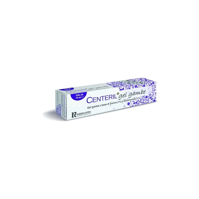 Errekappa Euroterapici Centeril Cream for Tired and Heavy Legs - Cold Gel for Swollen Legs and Circulation, Leg Drainage, Refreshing, Draining, Defatting - Helps with