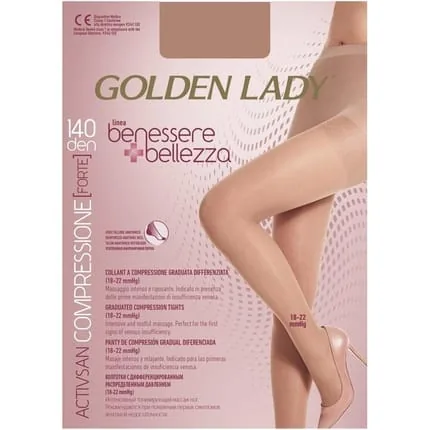 Golden Lady Wellness And Beauty Knee Highs 140den Colour Playa Size Xl