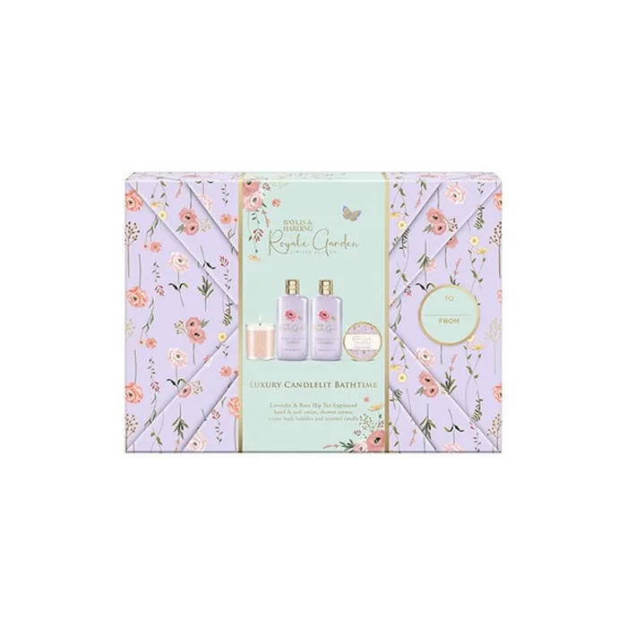 Baylis & Harding Lavender Body Care Gift Set with Lavender and Rosehip Tea