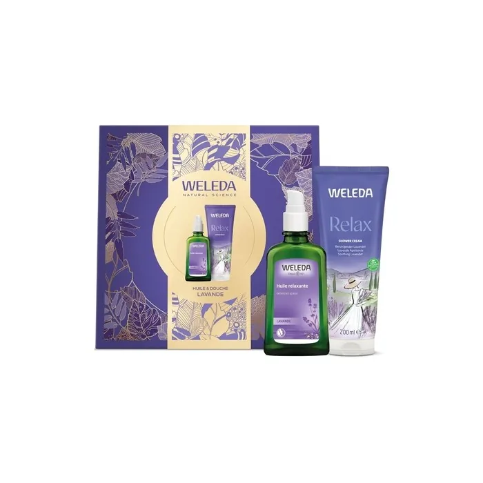 Weleda Lavender Christmas Body Gift Set 2025 100ml Oil & 200ml Shower Gel