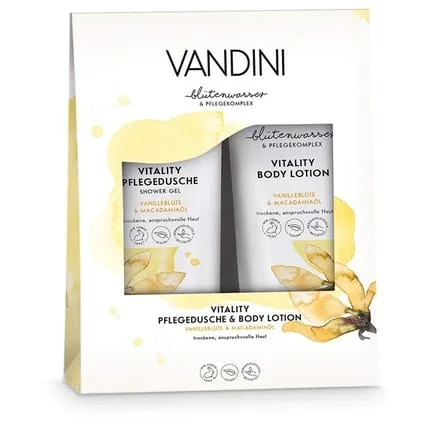 VANDINI Vitality Wellness Gift Set for Women with Body Lotion and Shower Gel