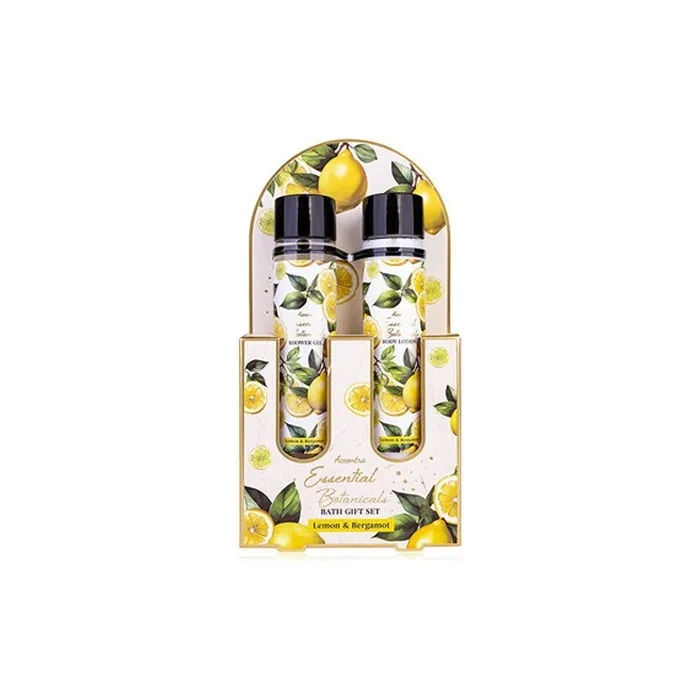 Accentra Lemon & Bergamot Essential Botanicals Body Care Set