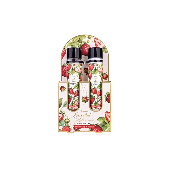 Accentra Strawberry & Vanilla Essential Botanicals Body Care Set