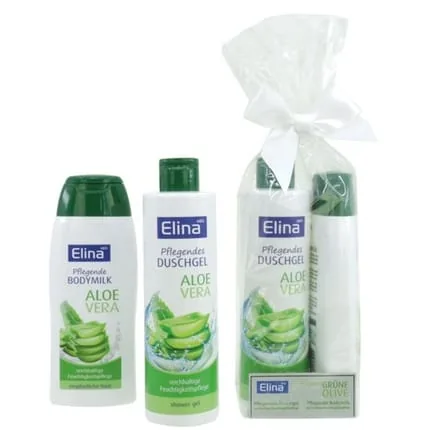 Elina Elina Gp Olive 2piece Care Set Shower Gel 250ml And Body Milk 200ml
