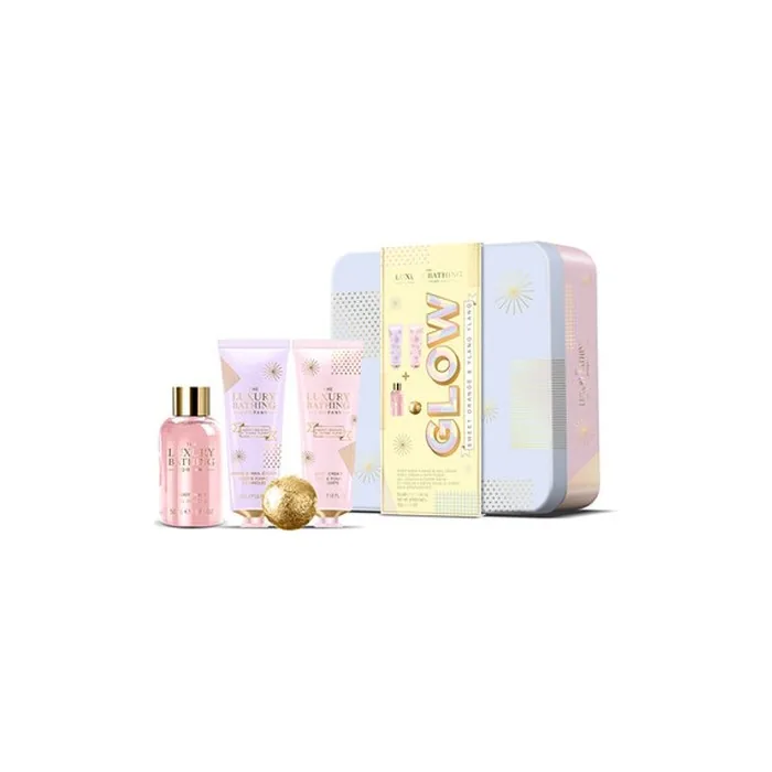 The Luxury Bathing Company Gift Set Body Care in Tin with Orange and Ylang Ylang