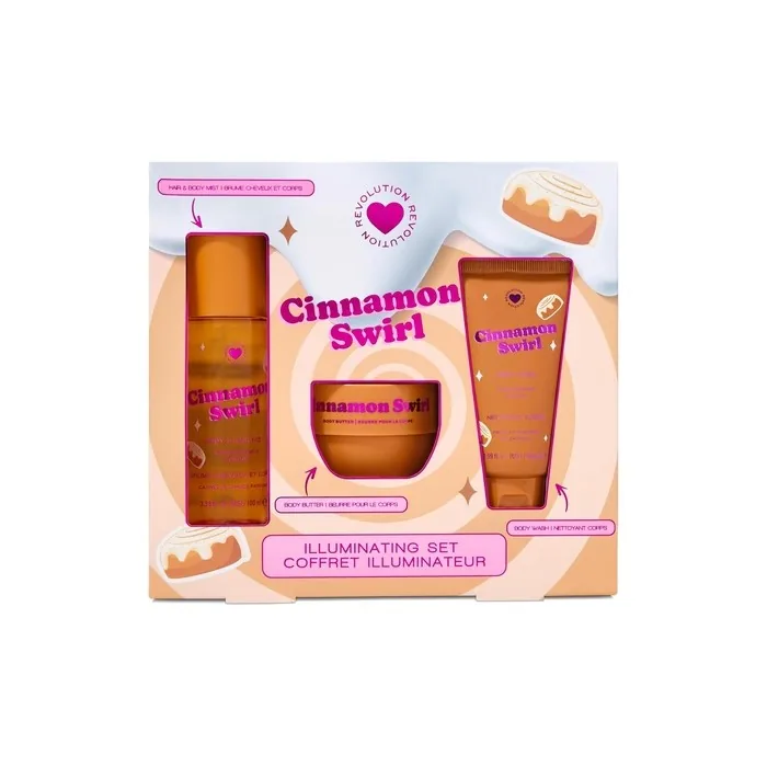 I Heart Revolution Cinnamon Swirl Gift Set 3 Piece Bath & Body Trio